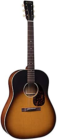 Martin Guitar DSS-17 Acoustic Guitar with Soft-Shell Case, Sitka Spruce and Mahogany Construction, Satin Finish, 000-14 Fret Slope Shoulder, and Modified Low Oval Neck Shape, Whiskey Sunset