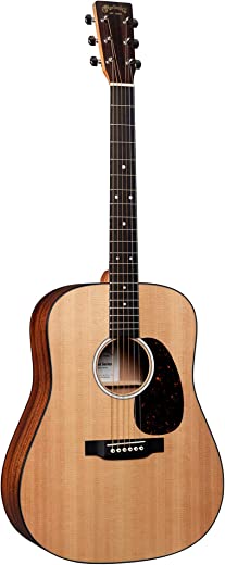 Martin Guitar Road Series D-10E Acoustic-Electric Guitar with Gig Bag, Sitka Spruce and Sapele Construction, D-14 Fret and Performing Artist Neck Shape with High-Performance Taper